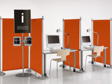 BATTISTA - Dividers with sound absorbing and bacteriostatic fabric by Caimi Brevetti - view 2